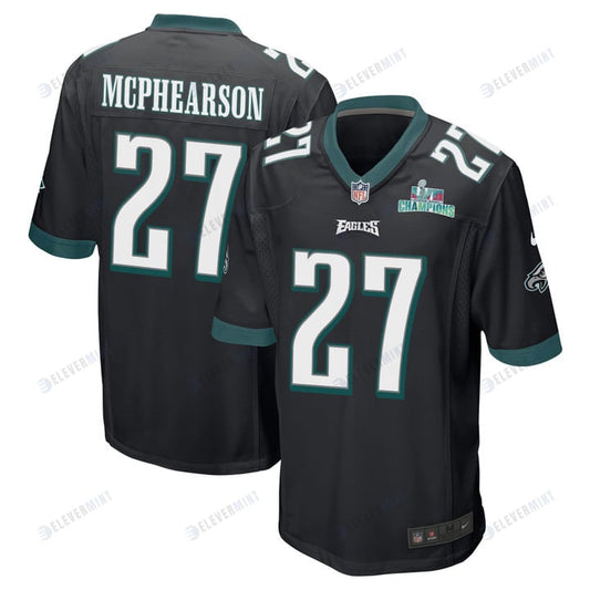 Zech McPhearson 27 Philadelphia Eagles Super Bowl LVII Champions Men Game Jersey - Black